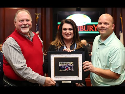 Granbury City Council recognizes Tolar High School Band at Jan. 4, 2022 meeting