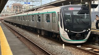 東急2020系急行中央林間いきと東武10030系浅草行き同時に曳舟駅を発車