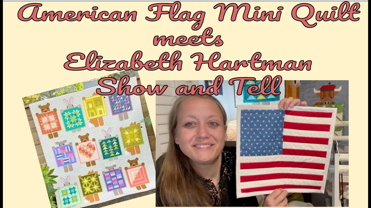 Мини-одеяло с американским флагом #квилтблок #швейныелайфхаки #советыпошитью #ЭлизабетХартман #шитье