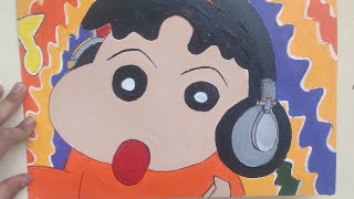 Paint with me shinchan from acrylic ,🖌️🖌️🎨🤷#drawing #trending #youtube #painting #yotube #acrylic