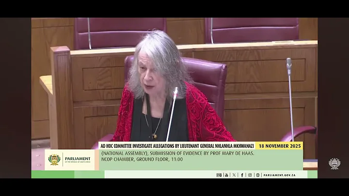 Mary De Haas has been repramended for pulling her face, making silly gestures at the Adhoc 