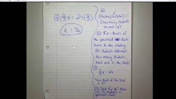 Solving a fraction word problem using a linear equation of the form Ax=B