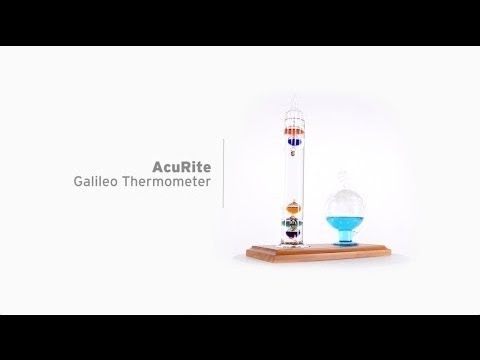 Galileo Thermometer with Glass Globe Barometer