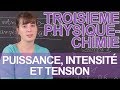 Puissance intensit et tension  physiquechimie  3e  les bons profs