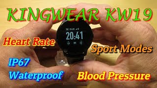 KINGWEAR KW19 SMARWATCH, Heart Rate,Blood Pressure,O2 Monitor, FITNESS TRACKER,Music,Camera Control