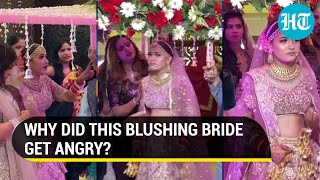 Watch: Blushing bride gets angry, refuses to enter her wedding venue. Video goes viral