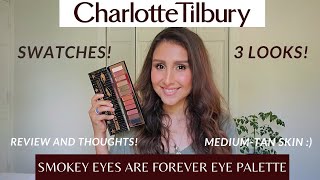 SMOKEY EYES ARE FOREVER! NEW Charlotte Tilbury eye palette! Review, 3 looks, swatches &amp; comparisons!