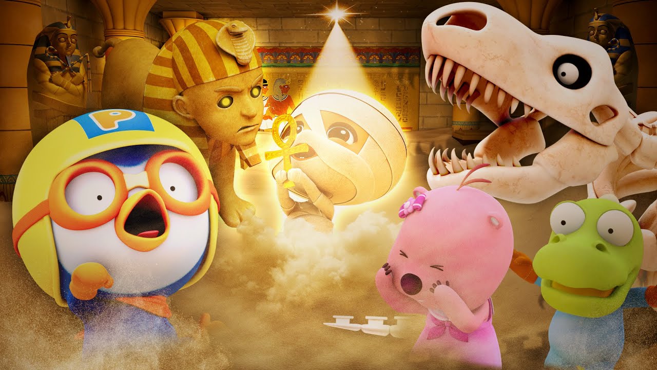 Kartun Anak | Tengkorak Dino dan Mumi Kecil | Pororo Indonesia | ICONIX KIDS