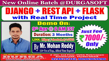 DJANGO + REST API + FLASK Online Training @ DURGASOFT