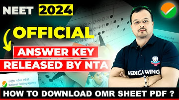 NEET 2024 NTA Official Answer key & OMR download Step. How to download neet OMR sheet 2024?