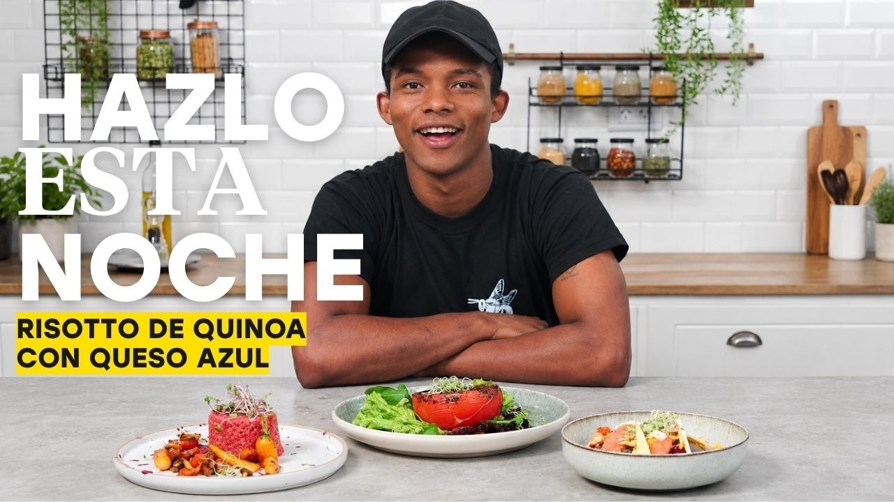 Risotto de quinoa con queso azul