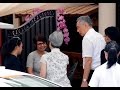 Pm lee and wife ho ching arrive at s r nathans family home