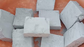 ASMR very soft sand and pure cement white chock full dry in tube ⛰️🏔️🪂