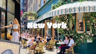 [4K]🇺🇸NYC Summer Walk🗽Hot Friday in NoLita of Manhattan🌿Cute Cafes & Instagram Spots | June 2022