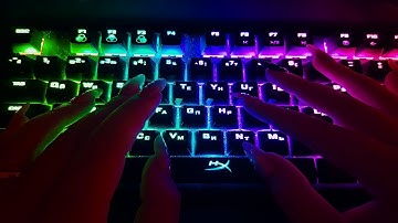ASMR fast and aggressive HYPERX keyboard tapping (my first ASMR video)