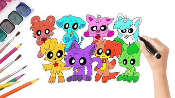 How to Draw Chibi Smiling Critters | Step by step | Poppy Playtime Chapter 3 CPDrawing