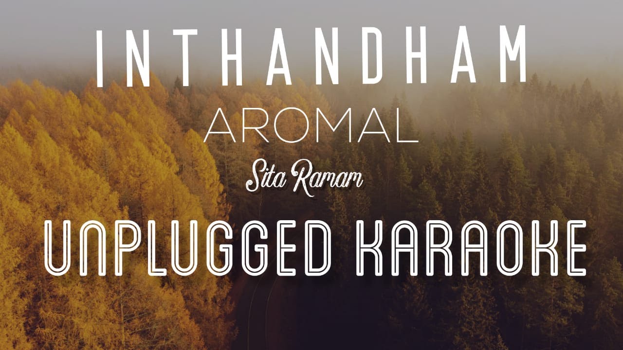 Inthandham | Aromal - Sita Ramam | Karaoke with Lyrics | unplugged | Dulquer | Sebin
