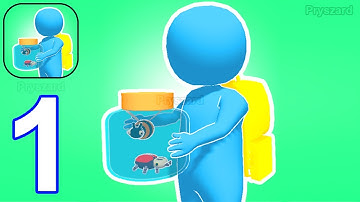 Bugs in Aquarium: Tiny Land - Gameplay Walkthrough Part 1 Stickman Bugs Catcher (iOS, Android)