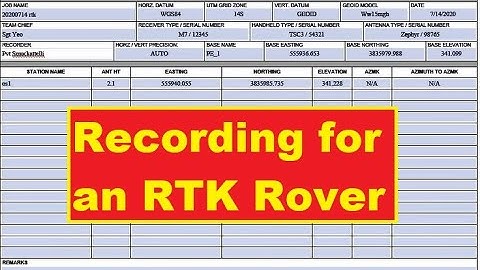 (6/7) How to Record for an RTK Rover - Trimble GPSS / GNSS