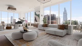 Penthouse Living Room Tour タオル TOURING an ELITE NYC DUPLEX PENTHOUSE W RYAN SERHANT | 641