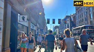 London Heatwave Returns-Aug 2022 | Walking Busy London Streets in the Heatwave [4K HDR]