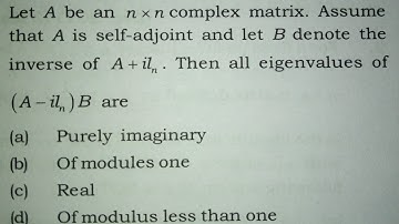 Solved Question of CSIR NET Dec 2018 || Part B || Linear Algebra