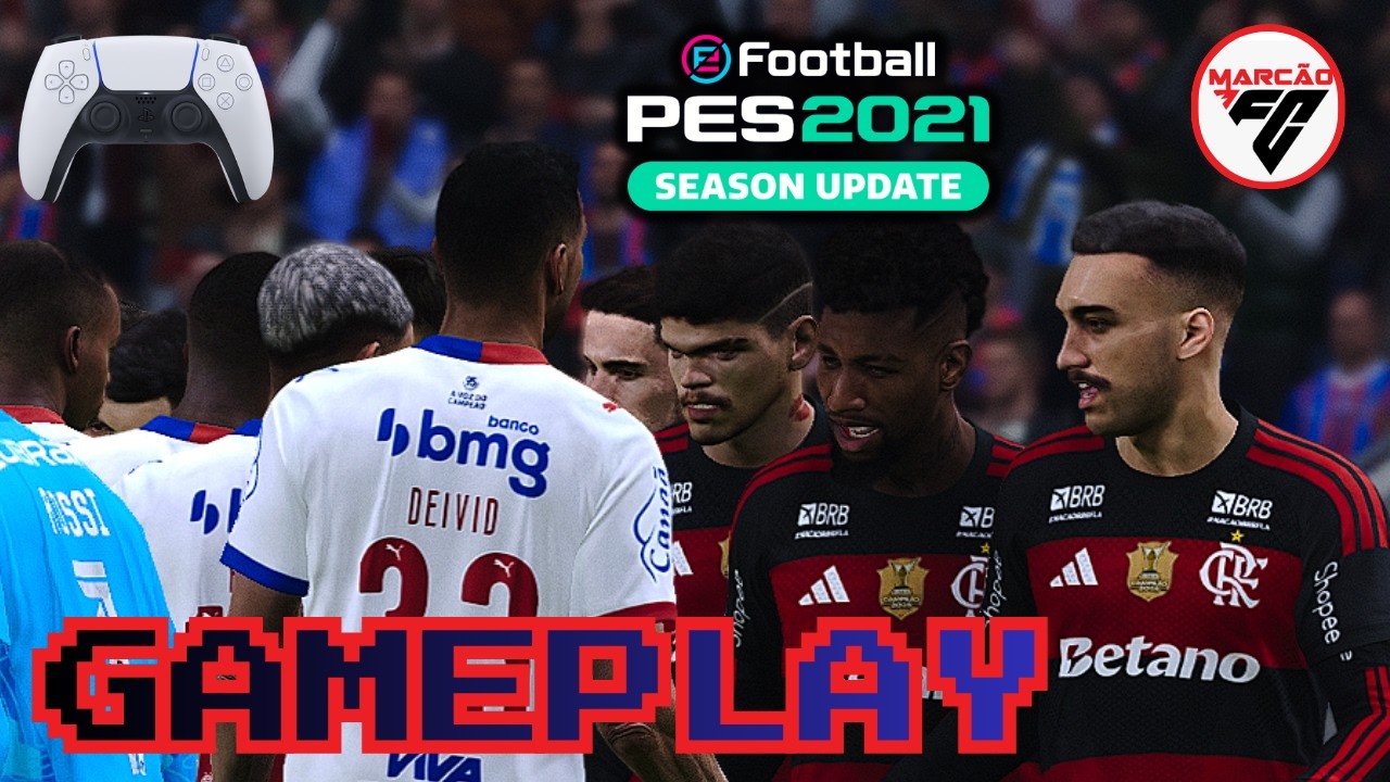 (efootball pes 2021)FLAMENGO FOI COM TUDO 🎮GAMEPLAY FUTEBOL VIRTUAL NO PC GAMER⚽🎮