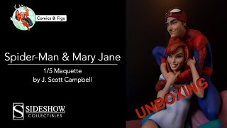 Unboxing Spider-Man & Mary Jane (1/5 Sideshow Maquette) by J. Scott Campbell