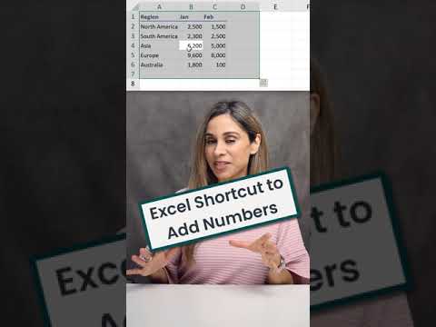 EASIEST Way to ADD Numbers in Excel (the shortcut you need) #shorts