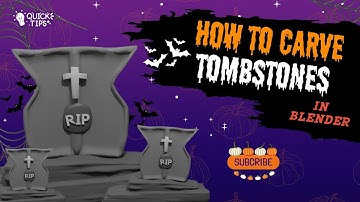 How to carve a Tombstone in Blender | Special Movie - HALLOWEEN 🪦 | Tutorial