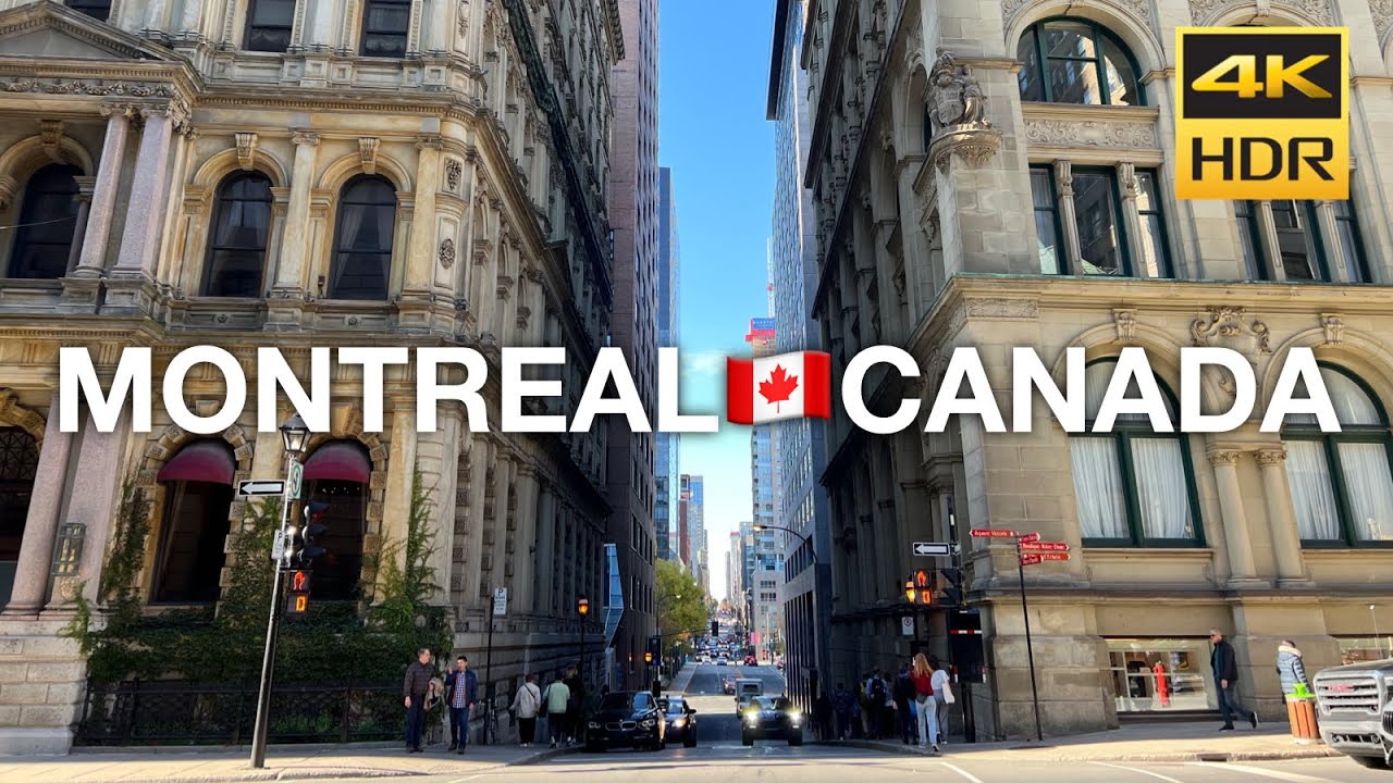 Amazing MONTREAL 🇨🇦 CANADA Walking Tour (HDR 4K 60FPS) Amazing City ...