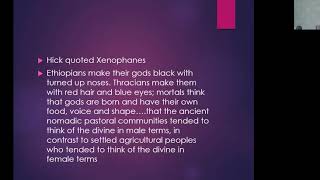 JOHN HICK AND RELIGOUS PLURALISM  PART 1