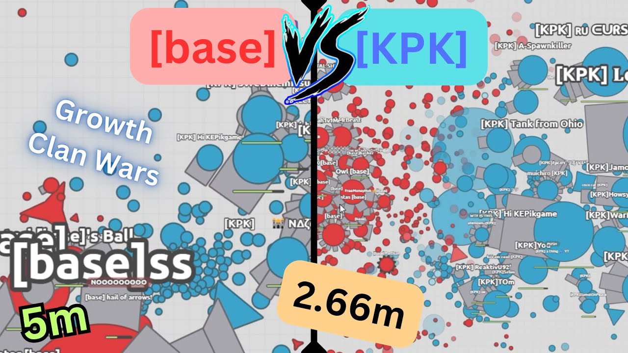 ALRIGHT, IT'S TIME.. WE NEED ALL THE HELP WE CAN GET FOR THE RAGING WAR  BETWEEN KPK AND BASE. IF YOU ARE ON PC, GO TO ARRAS.IO AND GO TO GROWTH CLAN