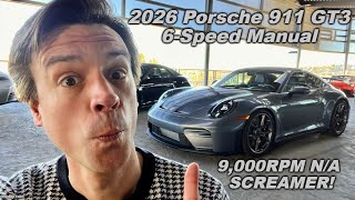 2026 Porsche 911 GT3 6-Speed Manual - Detailed Walkaround, Startup and Revs!