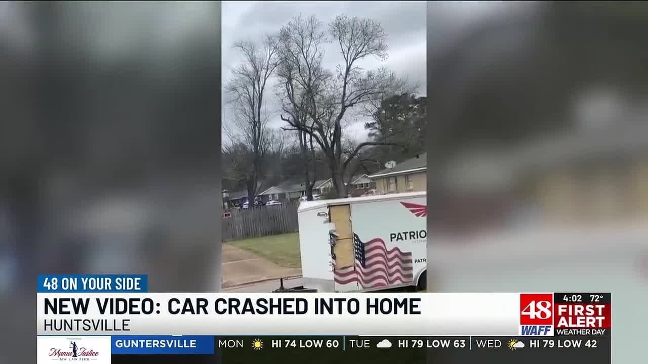 NEW VIDEO: Police chase ends with car crashing into Huntsville home ...