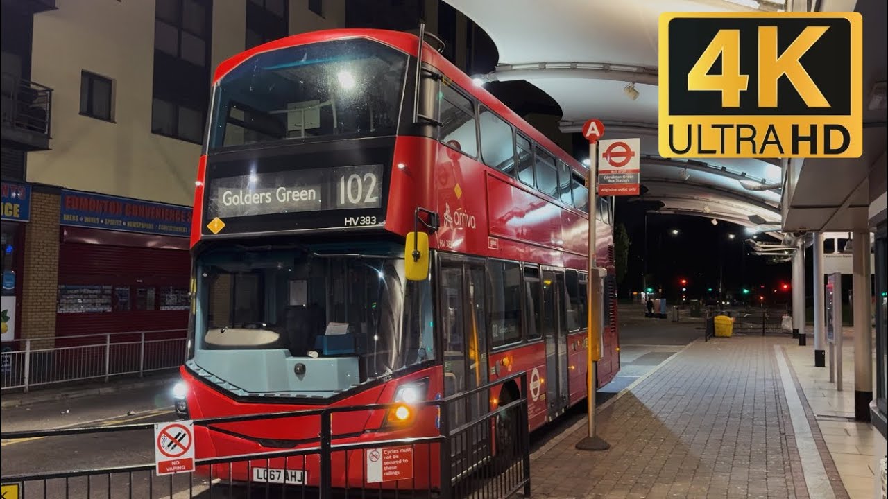 Full Journey (Night Section Only) Arriva London Bus Route 102 | Edmonton Green to Golders Green