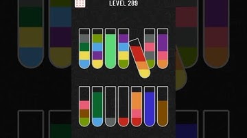 water sort color puzzle level 289 gameplay walkthrough solution