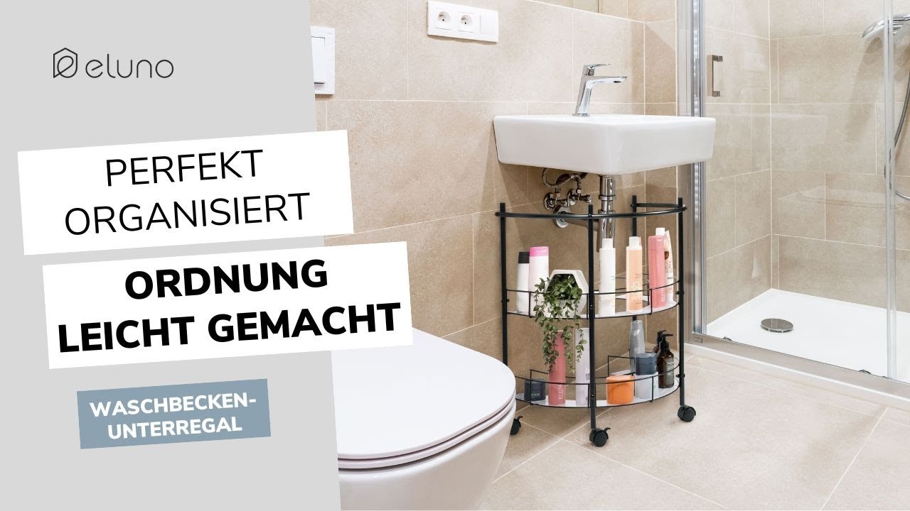 Platz clever genutzt – Unterwaschbeckenschrank-Regal, robust & stylish | eluno