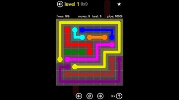 Flow free walkthrough - Regular pack - 9x9 - levels 1 - 30