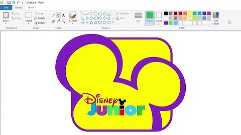 How to draw a variant Disney Junior logo using MS Paint | How to draw on your computer