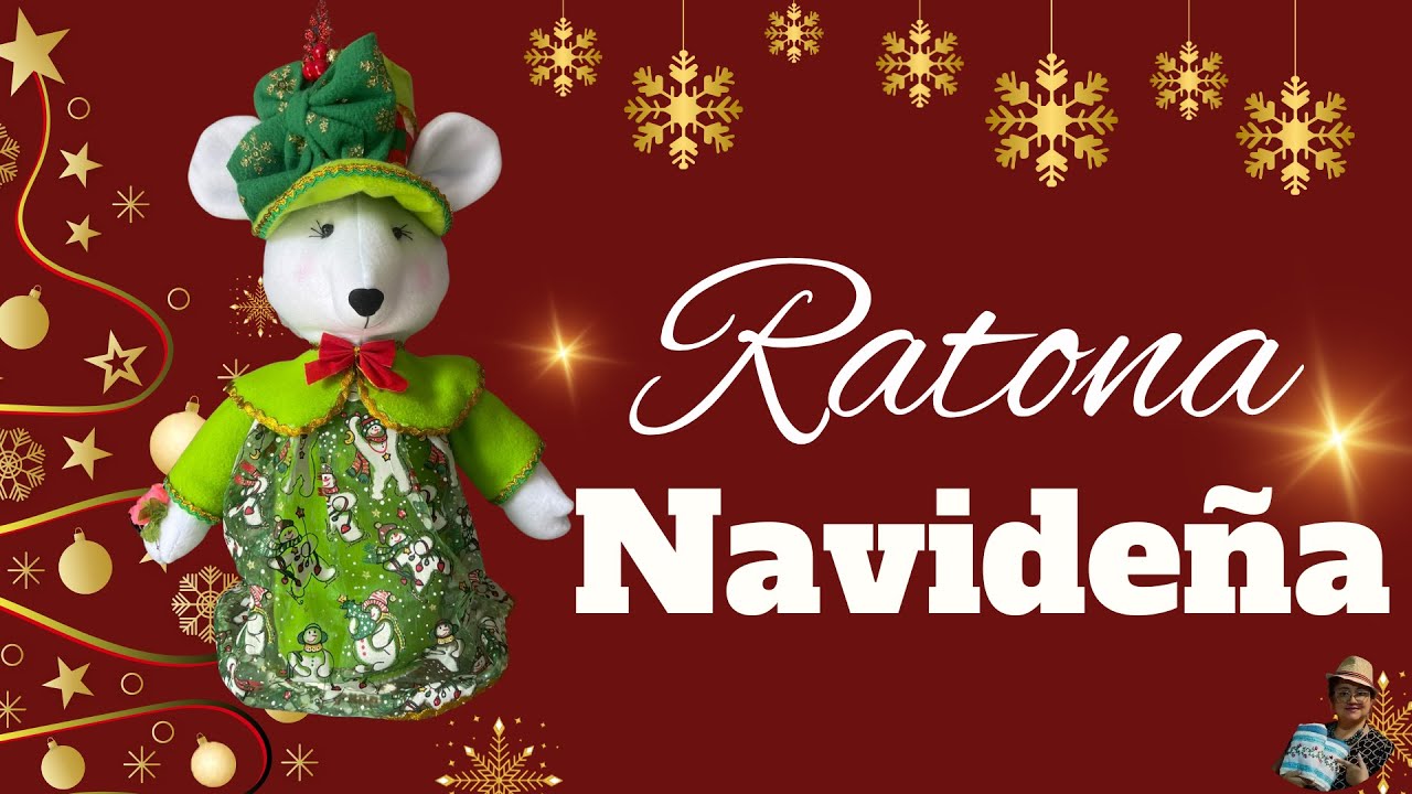 Ratona Navideña Paso a Paso 🎄 | Manualidad fácil y tierna con moldes incluidos
