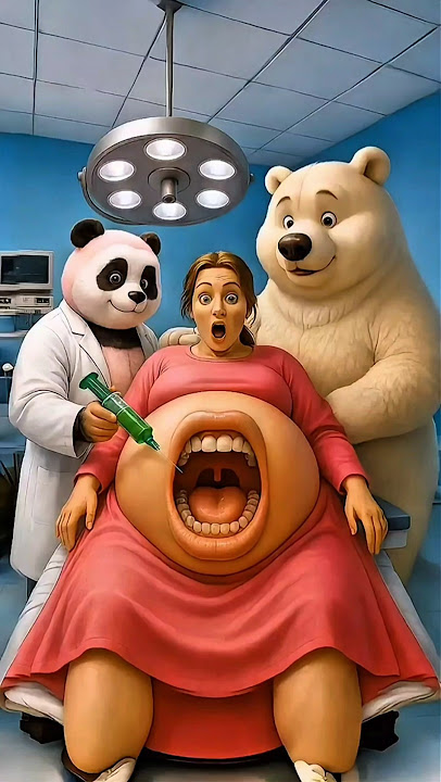 ❤ Evolution animal: panda doctor and pregnant woman with her pet bear🥰Alexandra✅ #cat
