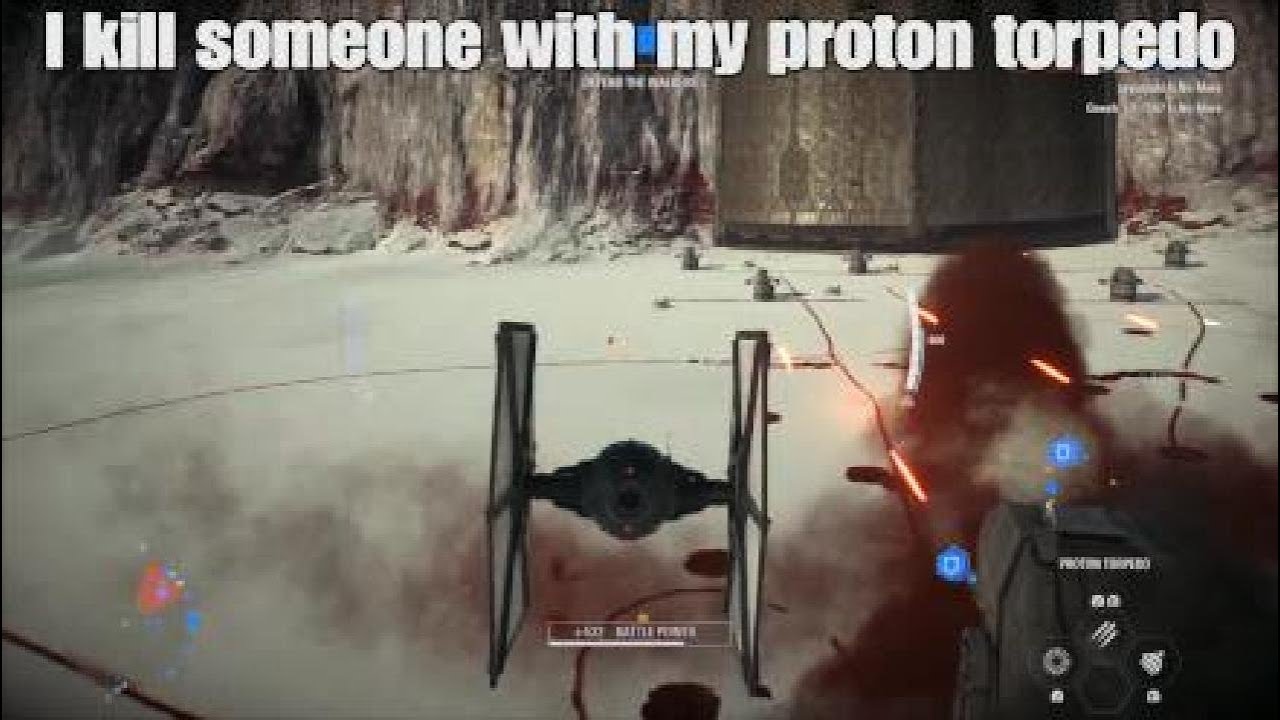 I killed someone in battlefront 2 with a proton torpedo!