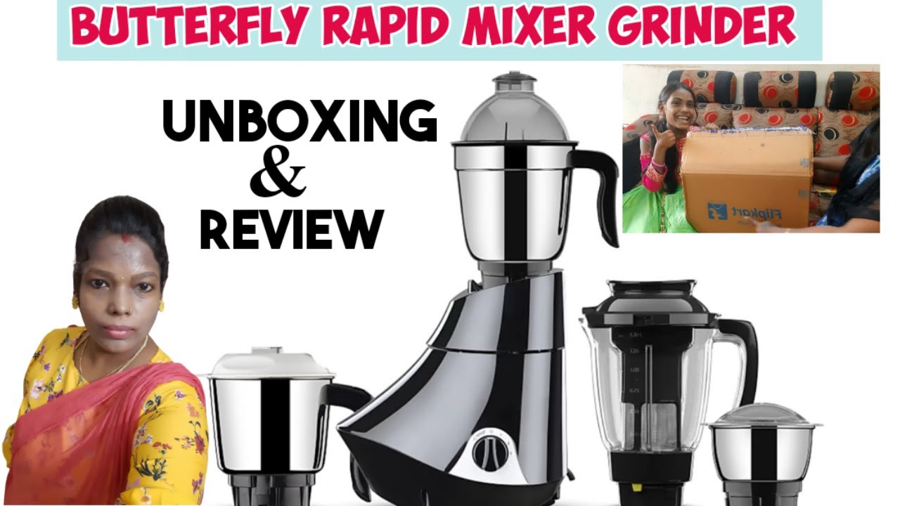 Butterfly Rapid mixer grinder 750watts 4 jar juicer Unboxing Review Demo