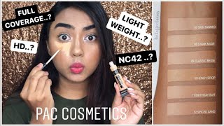 *NEW* PAC TAKE COVER LIQUID CONCEALERS REVIEW DEMO AND WEAR TEST | NC42-NC44