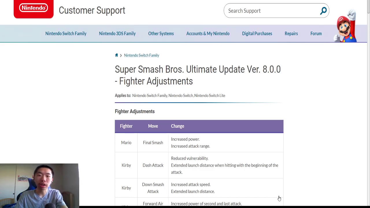 Super Smash Bros Ultimate Ver 8.0.0 Patch Notes!