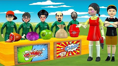 Scary Teacher 3D vs Squid Game Singing Right Song Tung Tung Tung Sahur Italian Brainrot Challenge