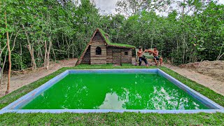 Building the most creatively designed grass roof and swimming pool