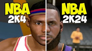 LeBron James Evolution In NBA 2K Games (2K4 - NBA 2K24)