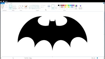How to draw the Batman 1977 logo using MS Paint | How to draw on your computer